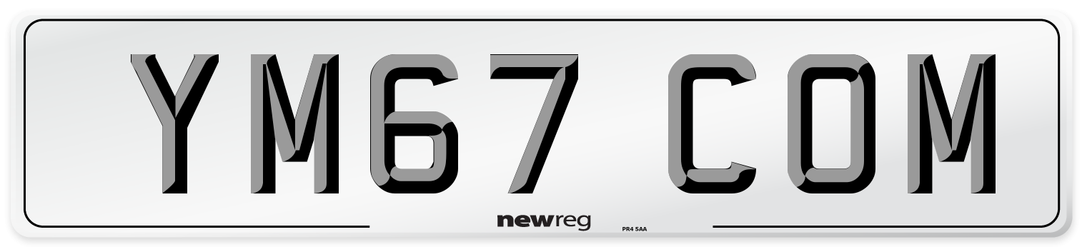 YM67 COM Number Plate from New Reg